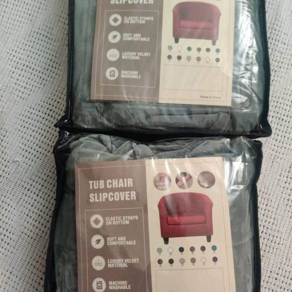 NEW Velvet love seat covers ($20 each OBO) original price $40.